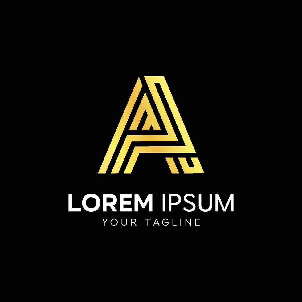 Logo design using the letter A for business identity vector