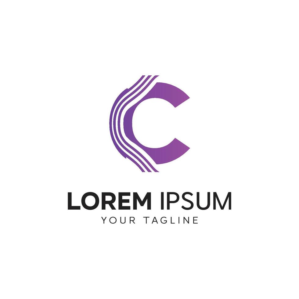 Template design illustration for Letter C logo vector