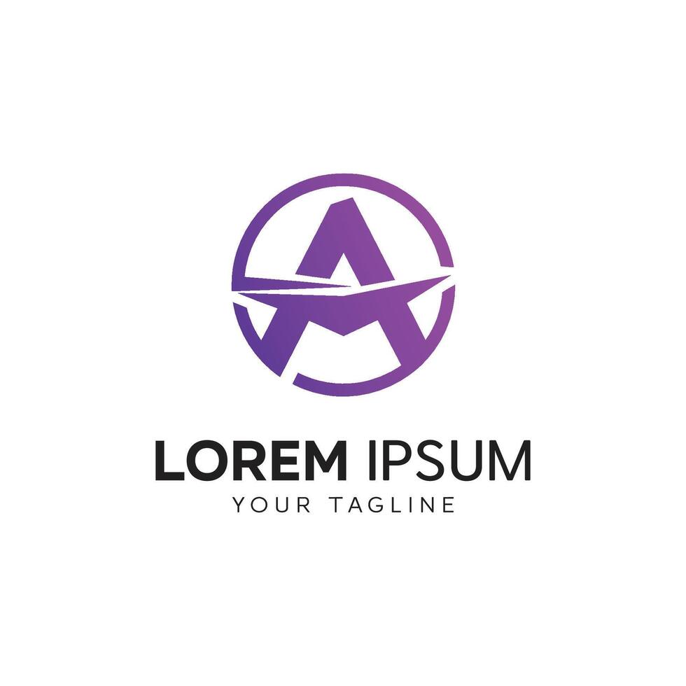Letter A as a logo design for business identity vector