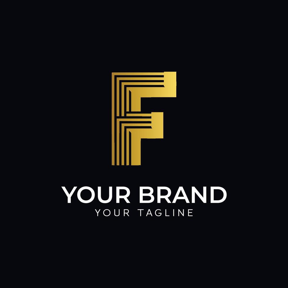 Logo design template featuring the letter F vector