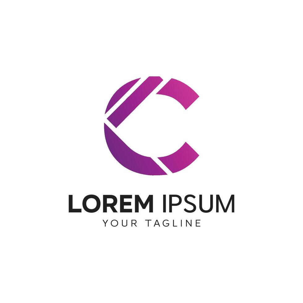 Logo design template featuring the Letter C illustration vector
