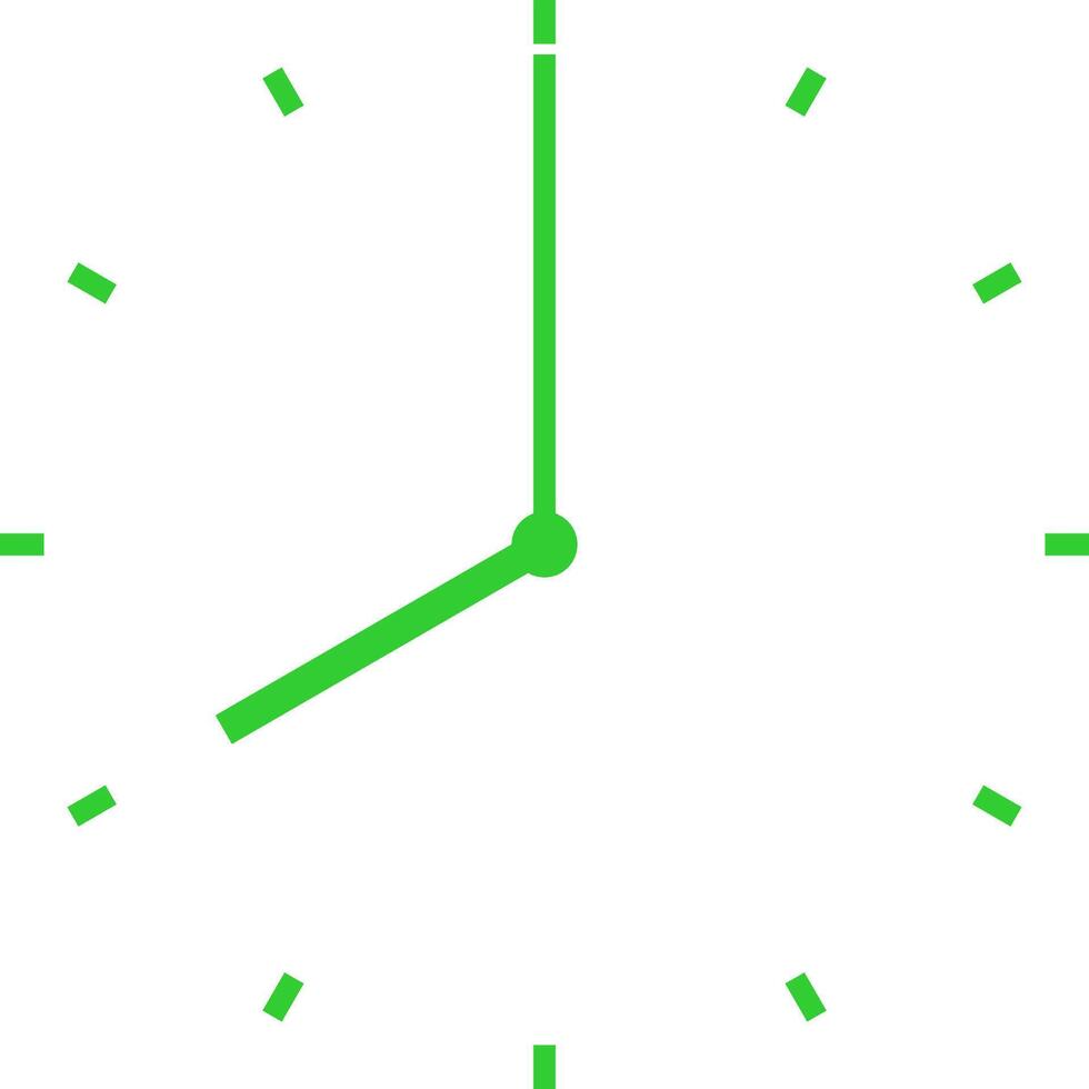 green clock at eight vector