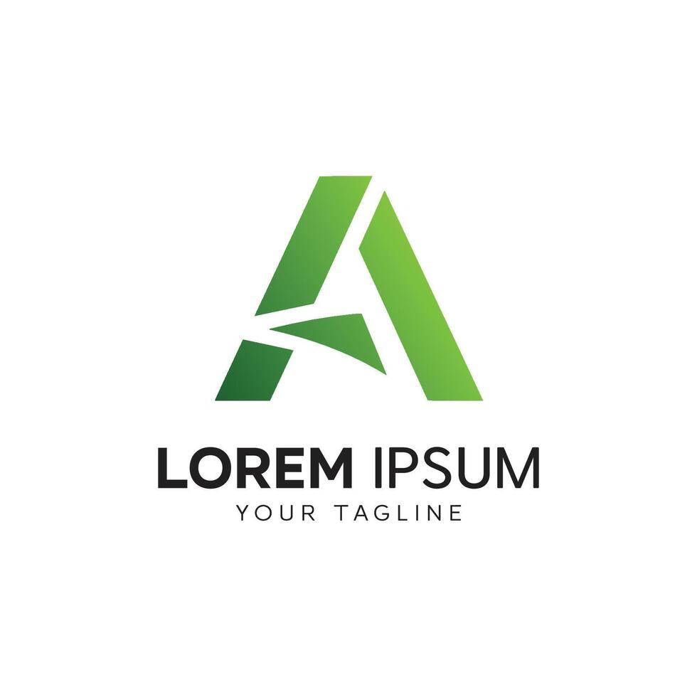 Designing a letter A logo to enhance business identity vector