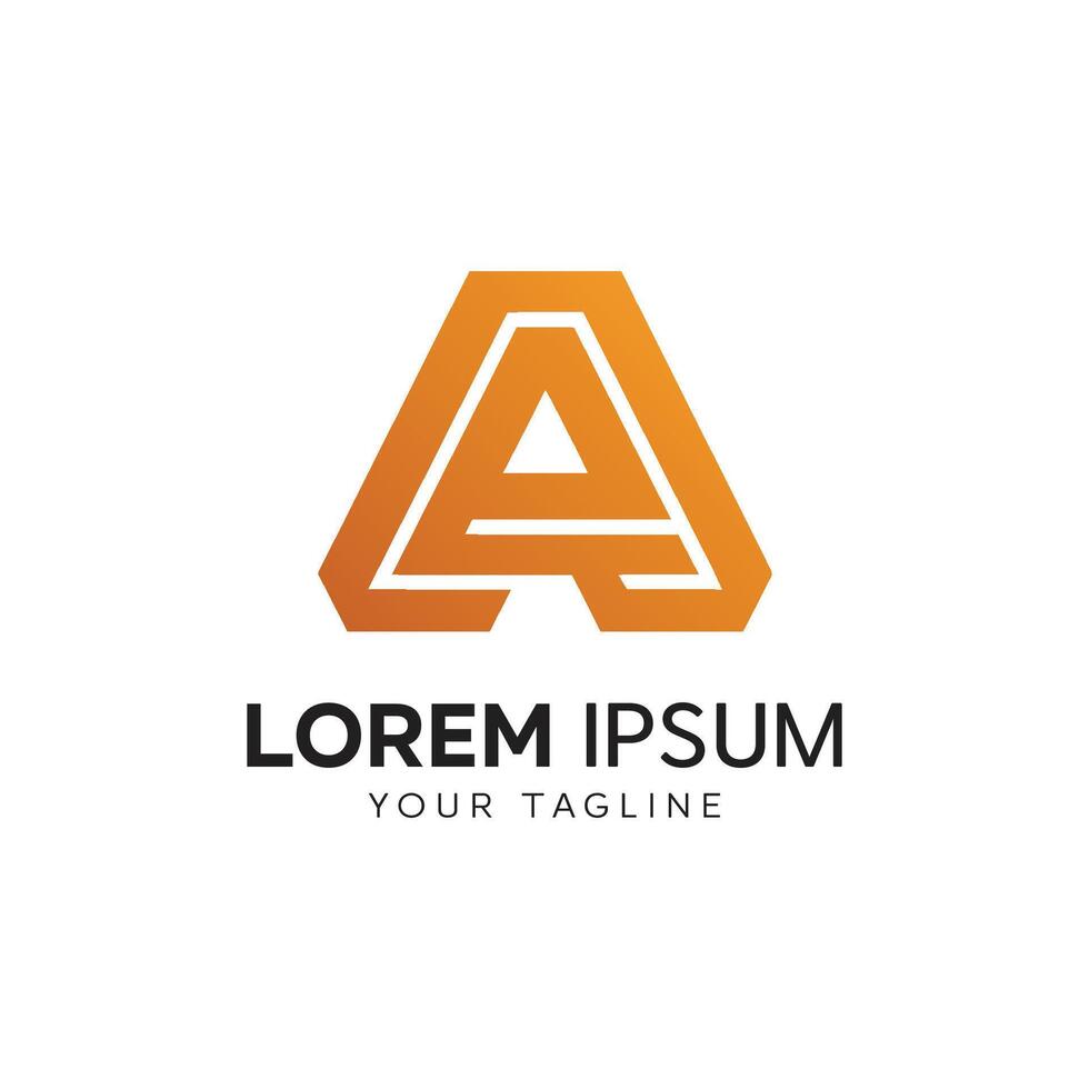 Crafting a business identity with a letter A logo design vector