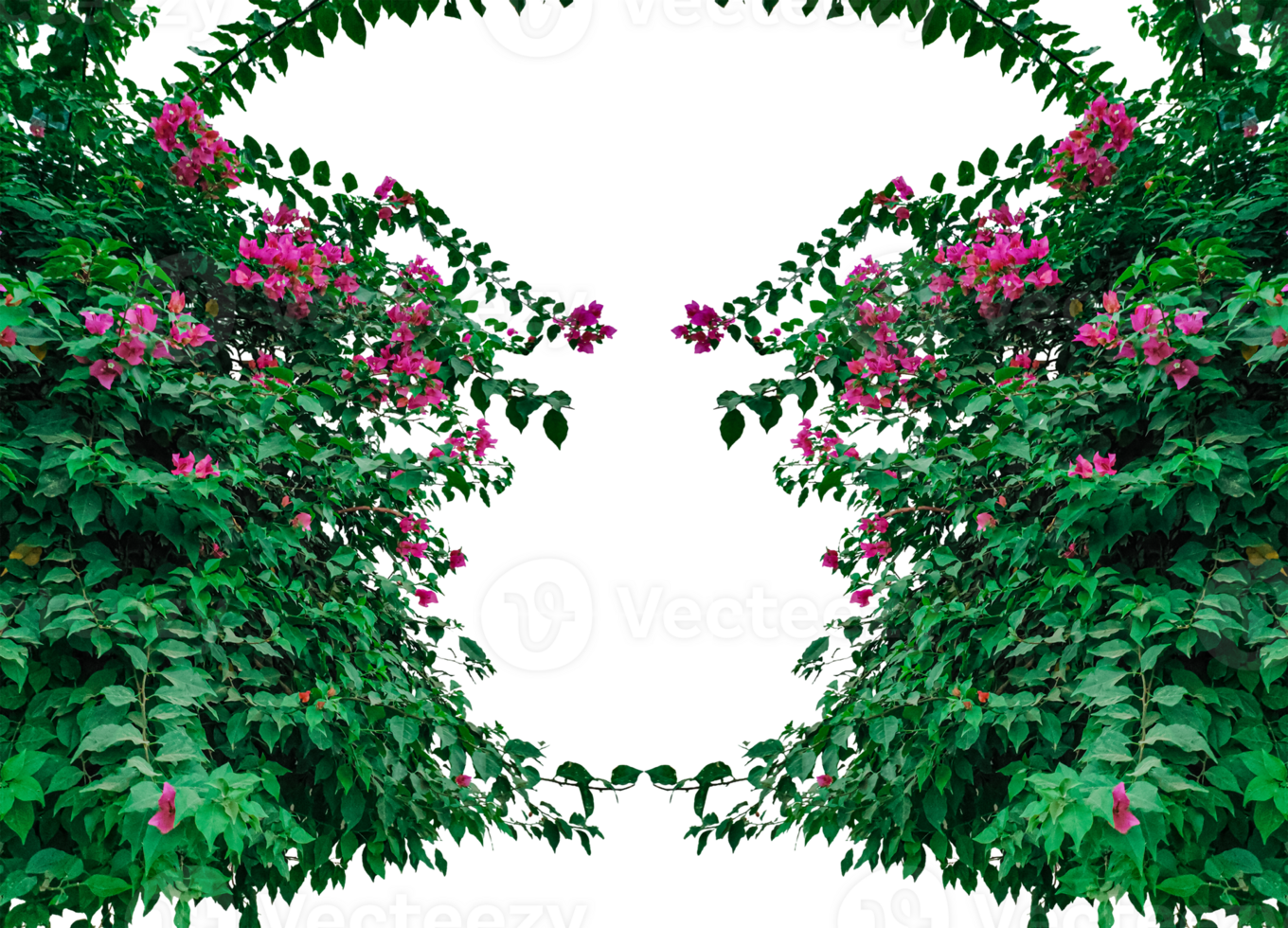 a frame with green leaves and pink flowers, two trees with green leaves and flowers on them, green grass border, green grass border, the green trees are drawn with a green border png