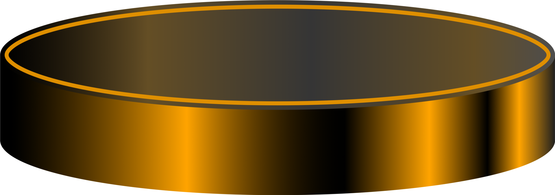 Yellow and black gradient podium for advertising, product display, technology style. png