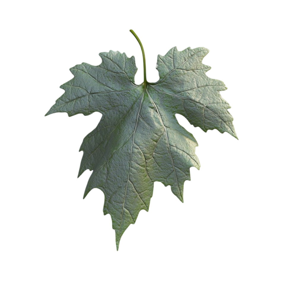 A Single Leaf Displayed Against A Transparent Background, Highlighting Its Intricate Details And Natural Beauty png