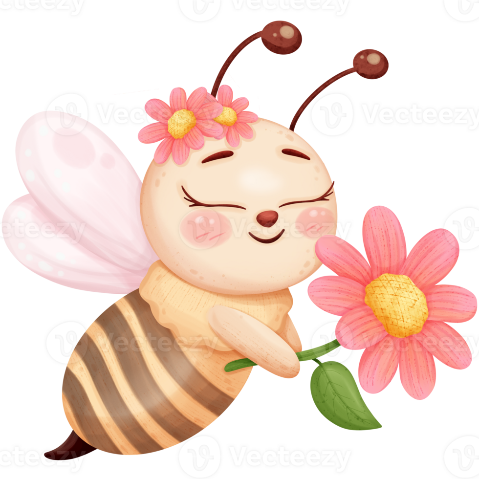 beautiful cartoon bee png