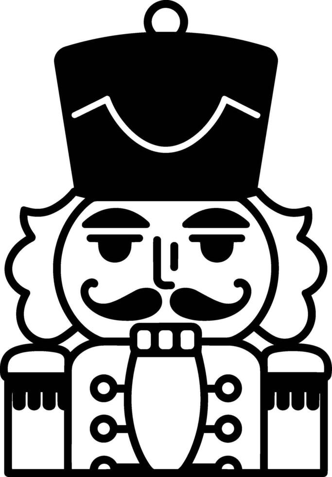 Christmas Nutcracker Face vector