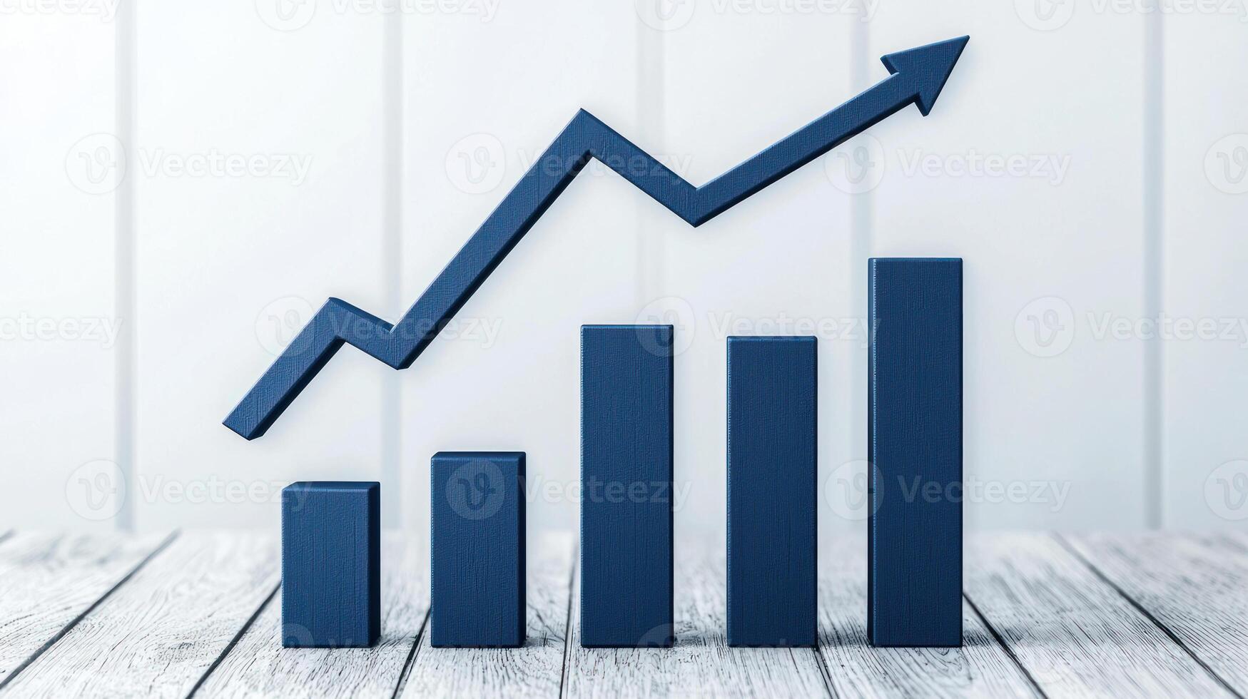 A financial growth graph showing upward trends in business performance. photo
