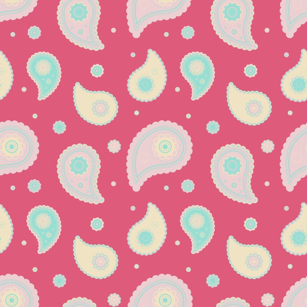 Poster effect colors national. Endless repeating in ornament complexity. Paisley herb of henna detailed. vector