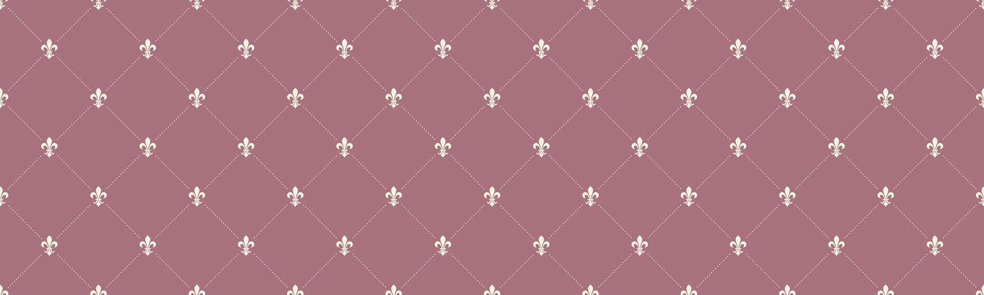 Foliage fleur de lys by stencil floral pattern. Leaf clothes to sparse party. Ornate wedding for art repetition. vector