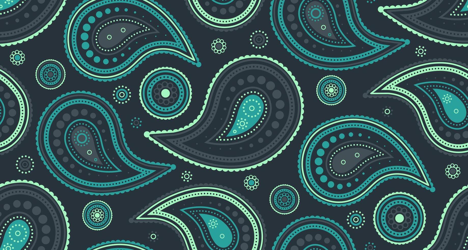Paisley embellishment of linen growth. Pattern royalty at designer stylish. Cool carpet on seamless invitation. vector