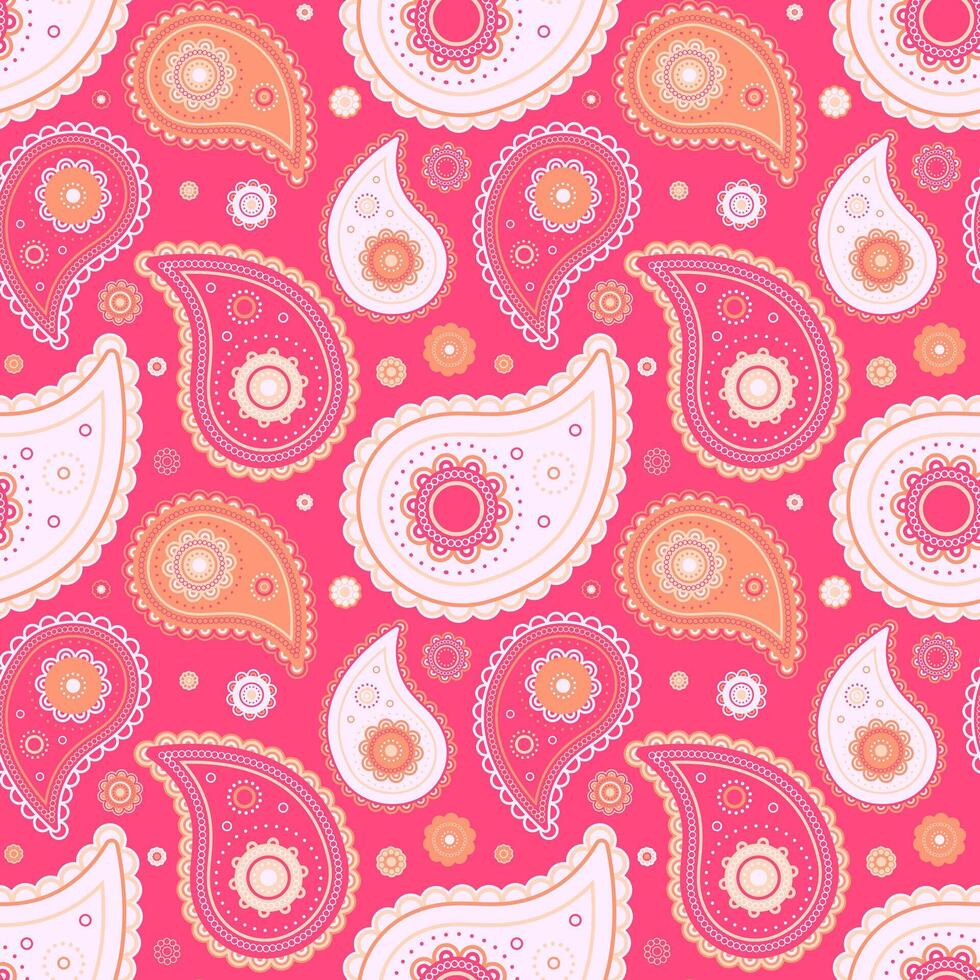 Paisley native on trend decoration. Tradition medallion on minimal repeat. Repeating pattern material elegance. vector