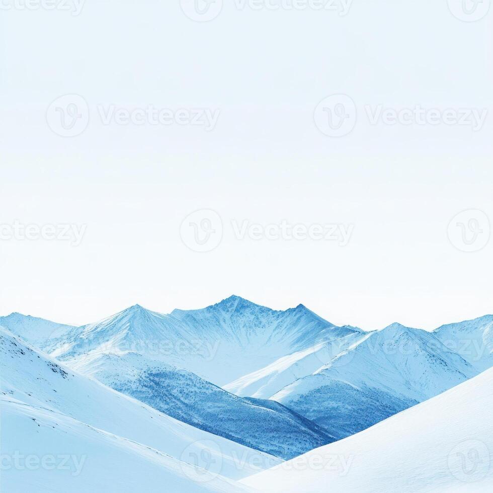 Mountain view photo isolated on white background