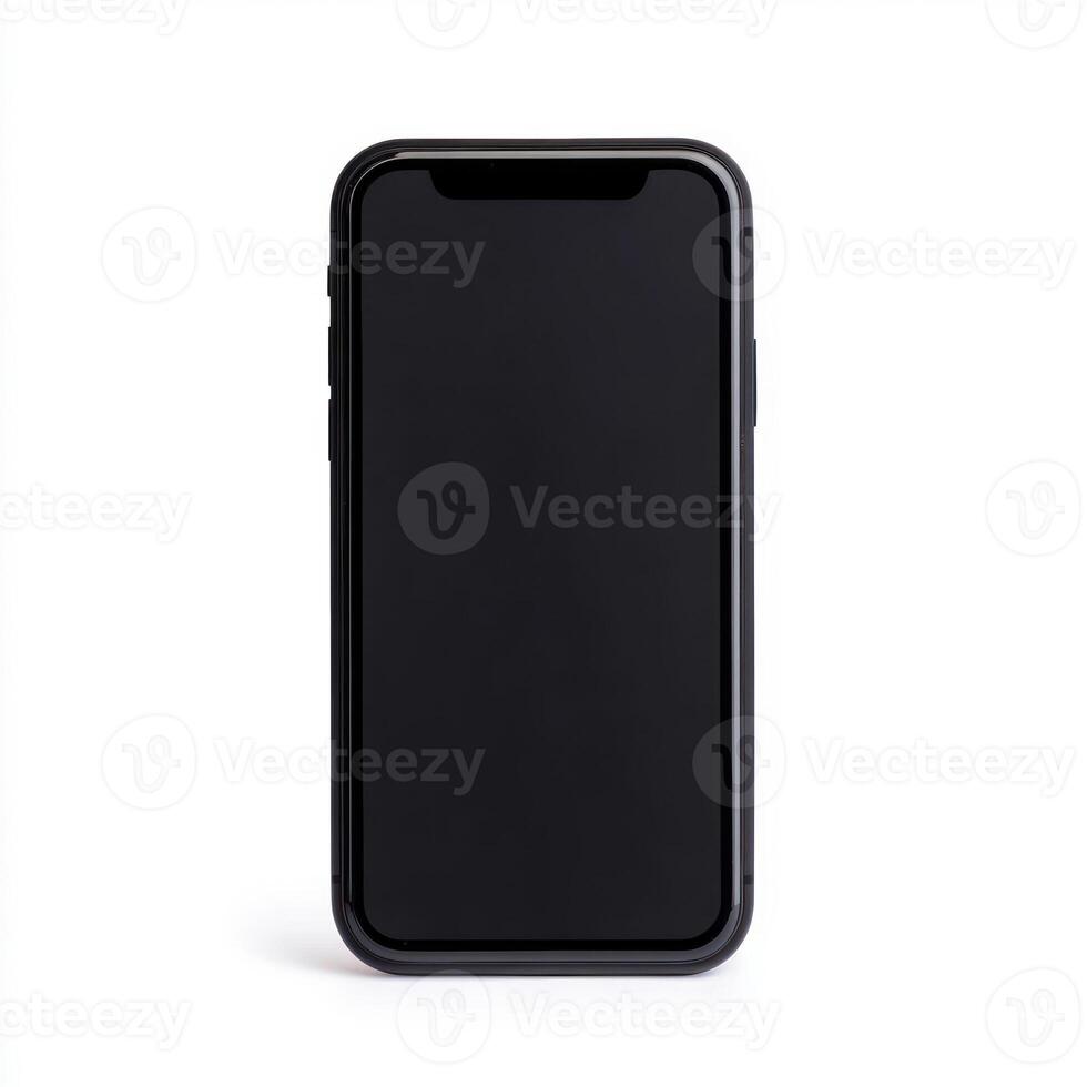 Minimalistic smartphone on white background for design purposes. isolated on white background. photo