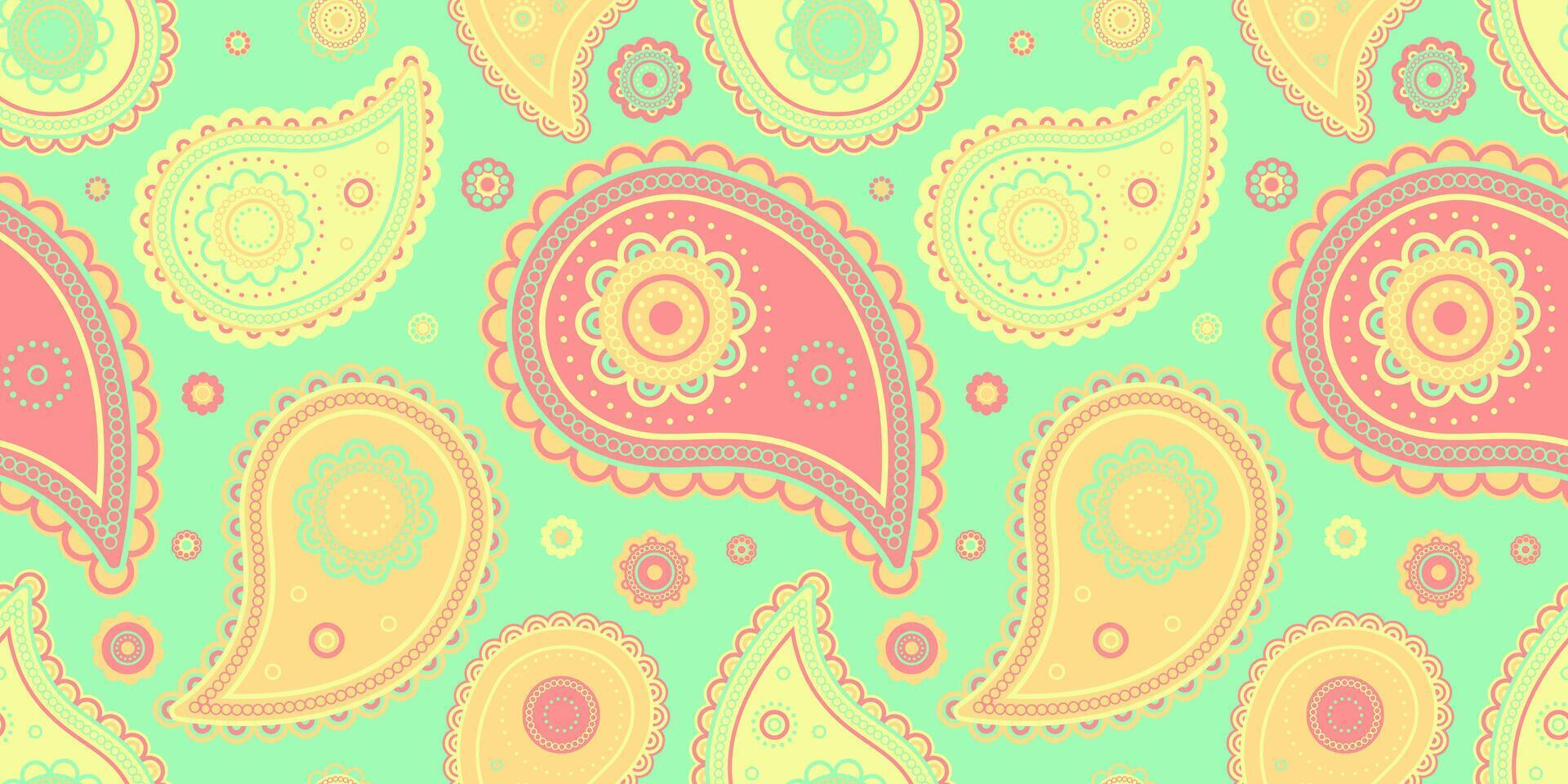 Flower colourful with swirling paisley. Ornament henna of art old-fashioned. Growth shirt and tissue doodle. vector