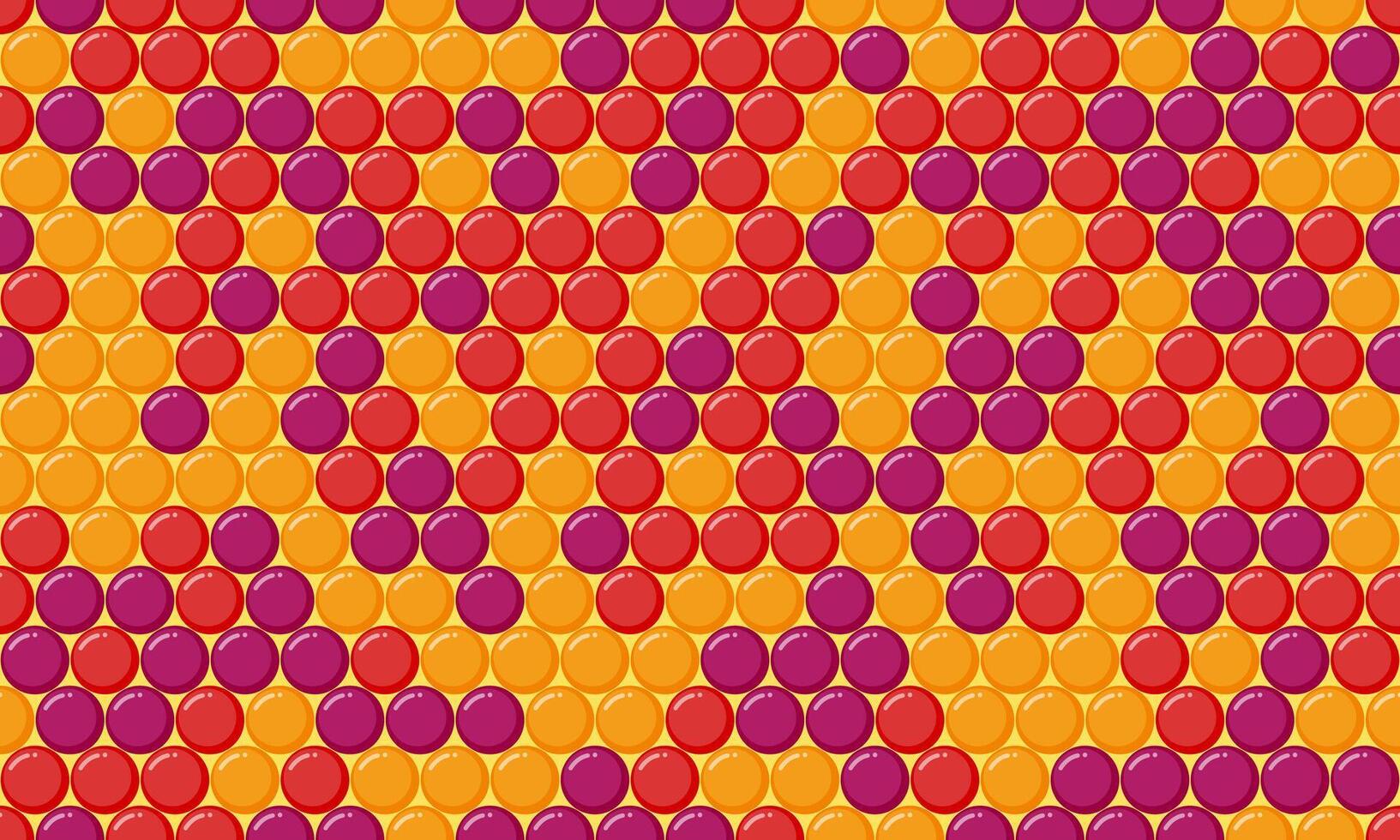 Seamless dotted pattern with colorful circles, ideal for textile fabrics, wallpaper, or abstract backgrounds. A trendy geometric design for creative decor. vector