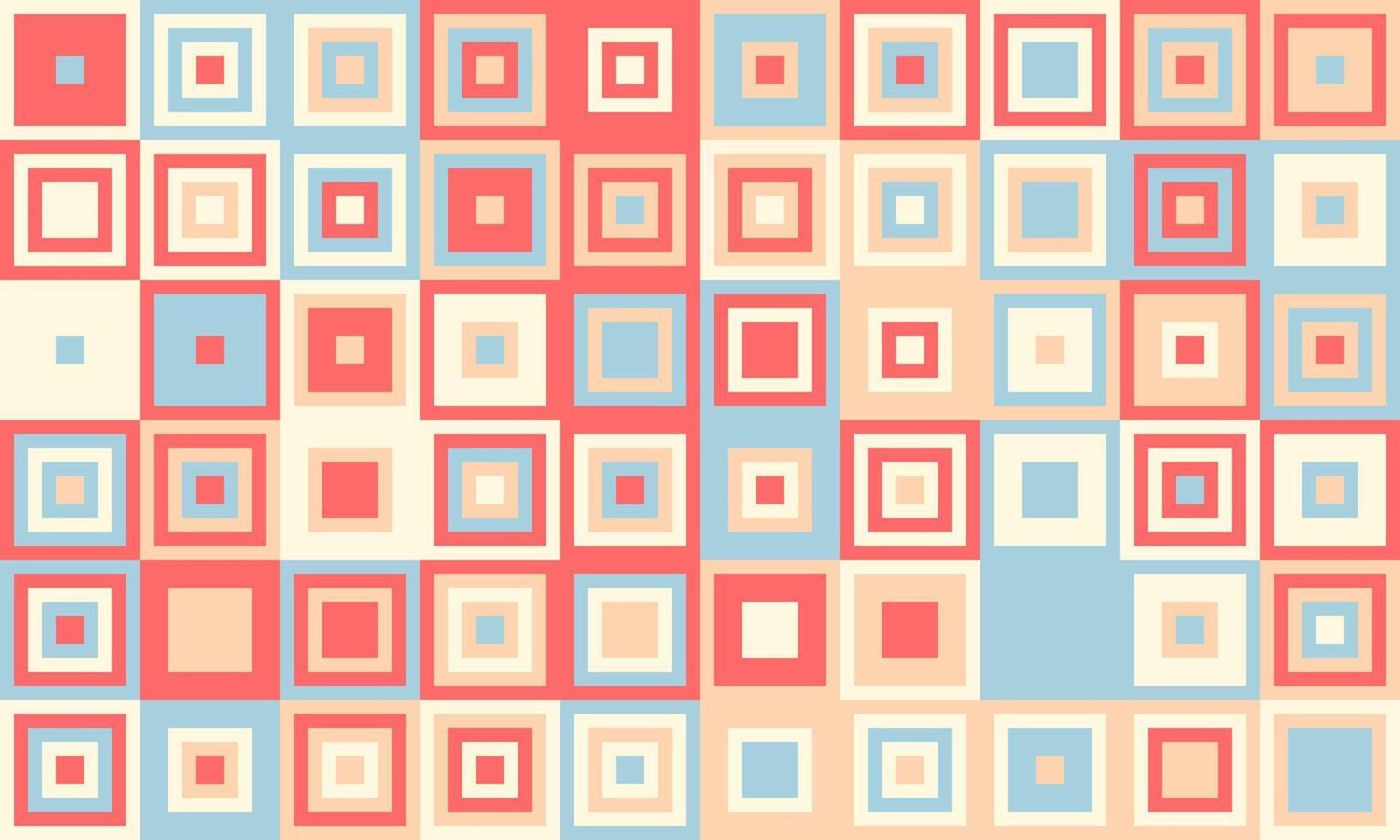 Trendy mosaic-style pattern with structured geometry. A vibrant, colourful grid design ideal for cover art, fabric, or creative posters. vector