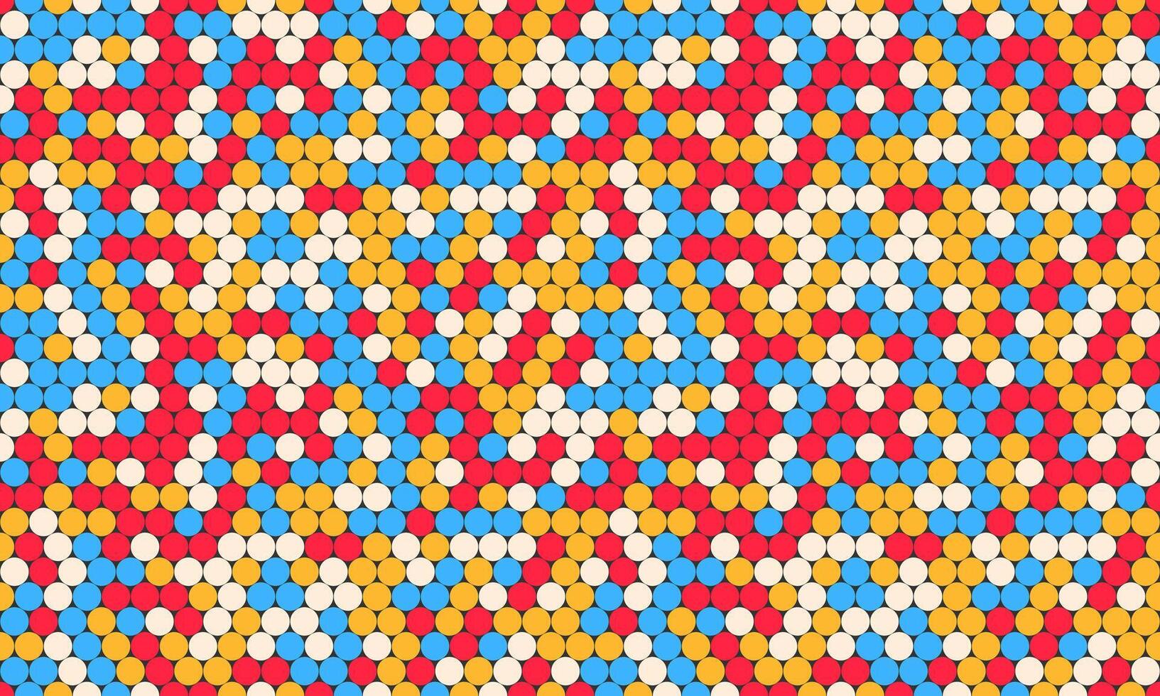 dotted pattern with colorful geometric circles. Perfect for textile, seamless wallpapers, and trendy abstract backgrounds for modern design. vector