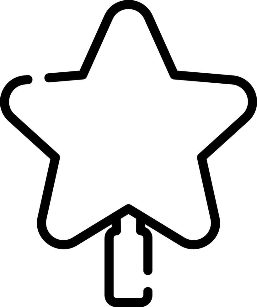 Christmas Star Outline Icon - Minimal Holiday Star Design vector