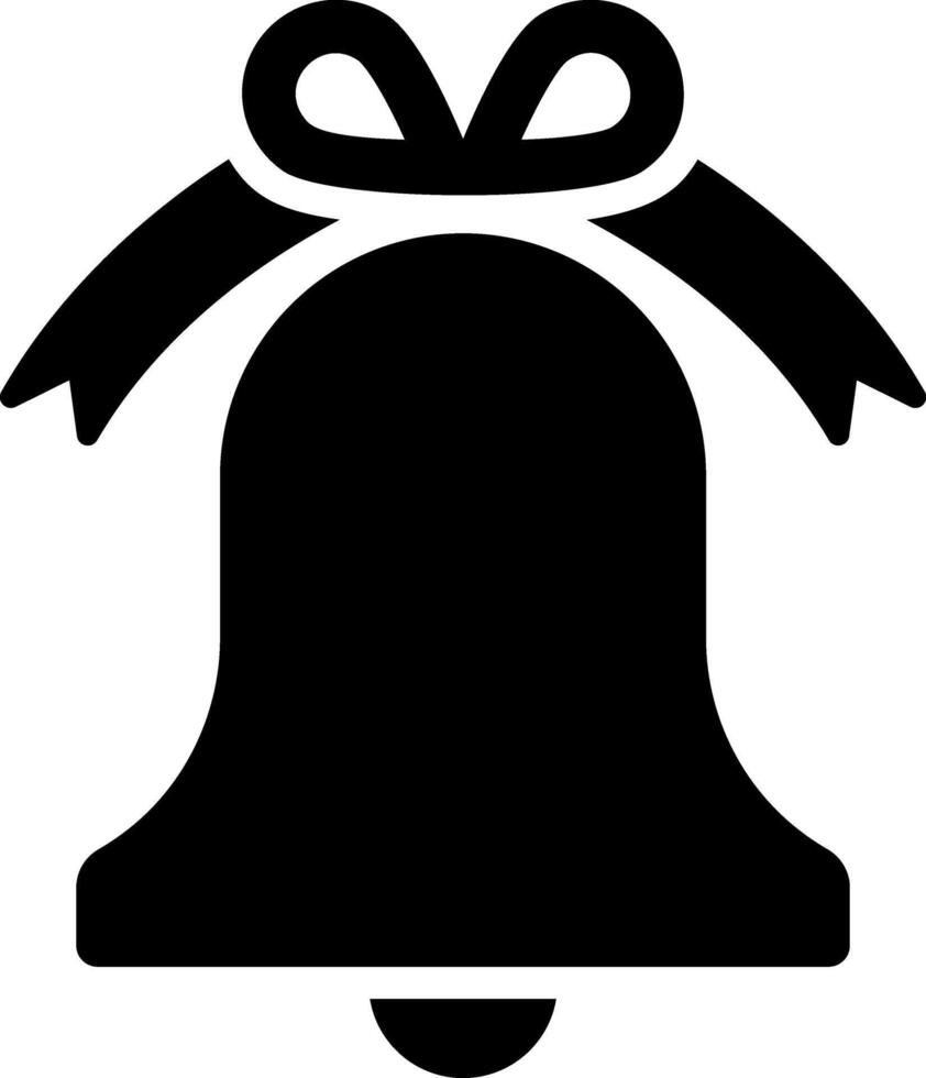 Christmas Bells Solid Icon - Festive Holiday Decoration vector