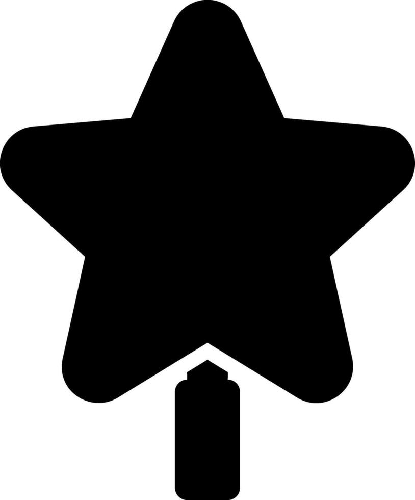 Christmas Star Solid Icon - Festive Holiday Decoration vector