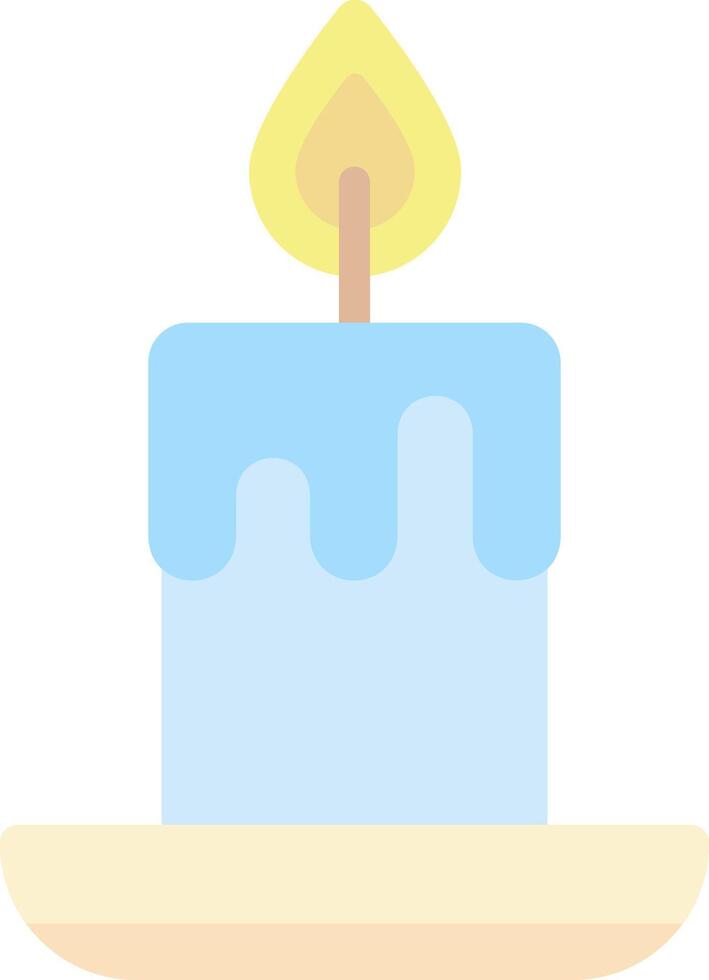 Colorful Christmas Candle Icon - Vibrant Festive Decoration vector