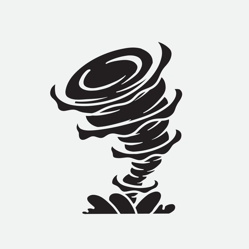tornado icon good for symbol, logo, silhouette design, etc vector