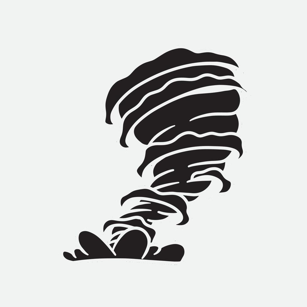 tornado and typhon icon good for symbol, logo, silhouette design, etc vector