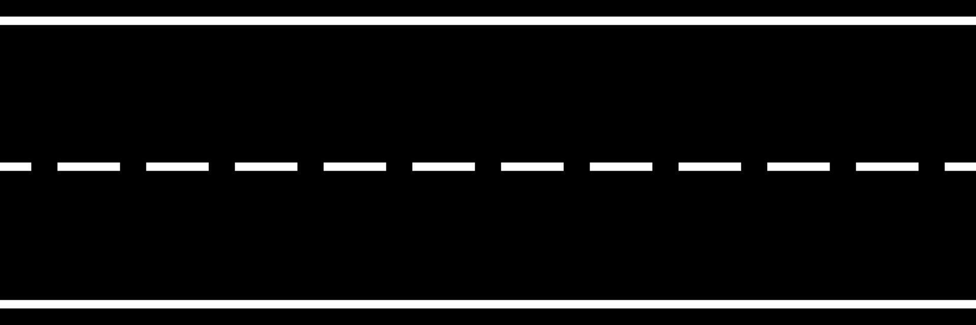 black white Roadway with lane markings seamless vector