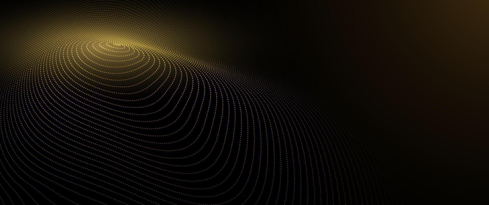 Wave, wavy line pattern. Abstract motion of curve lines, Bright gold and glow effect. Graphic design for technology banner, background vector