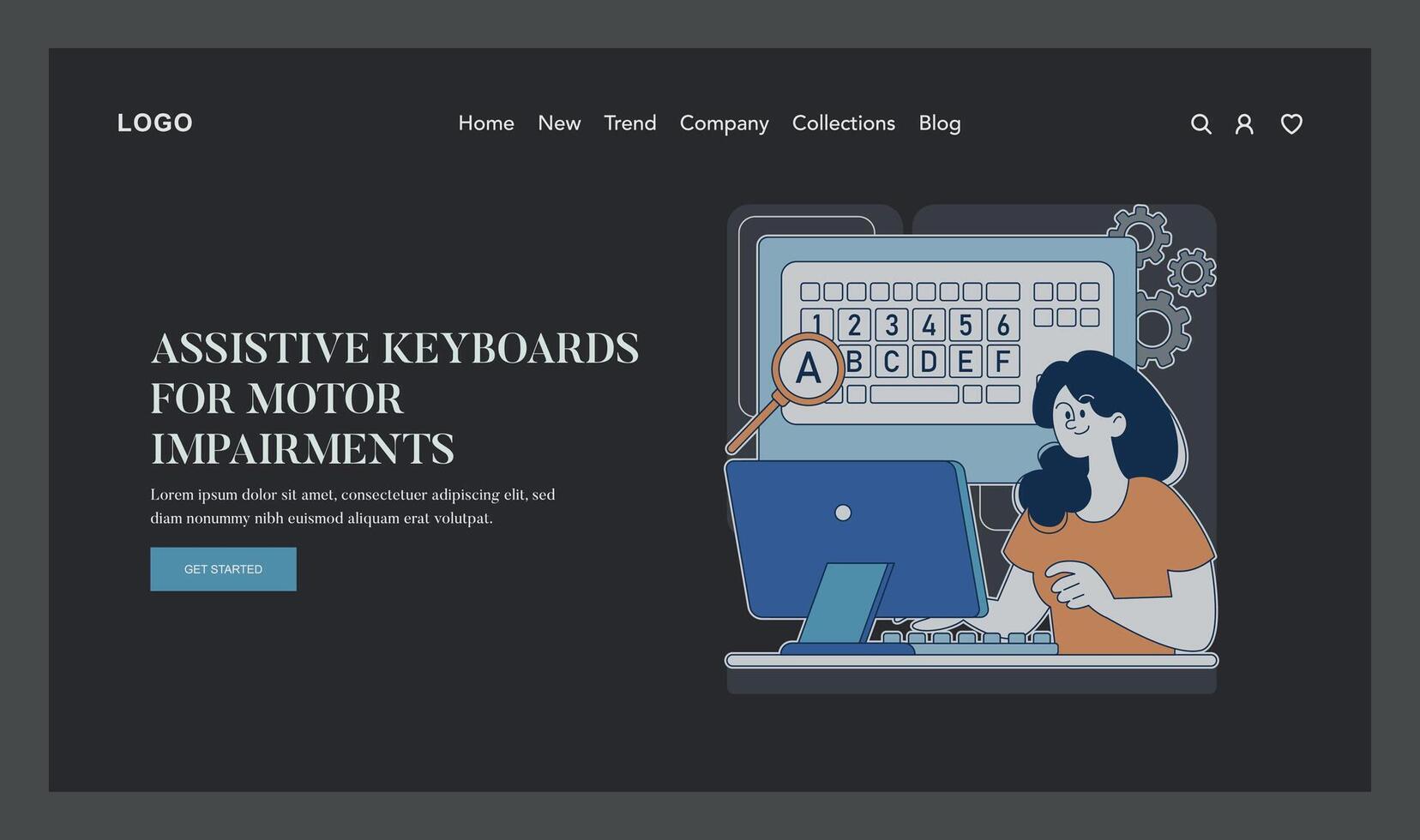 Adaptive Technology. Flat Illustration vector