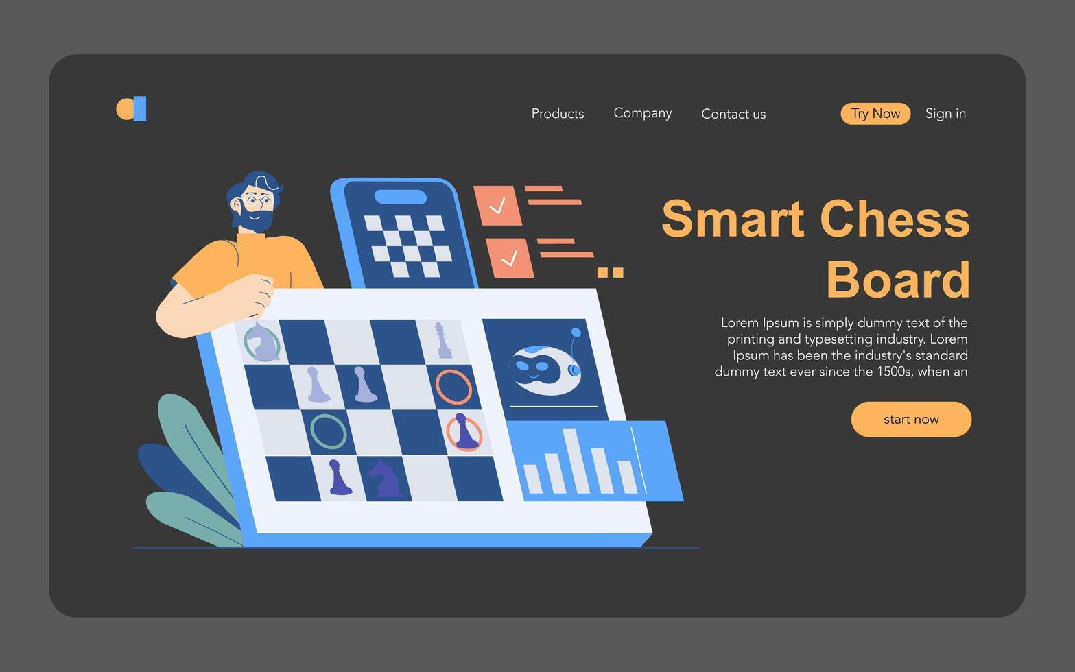 AI Hobbyist. Flat Illustration vector