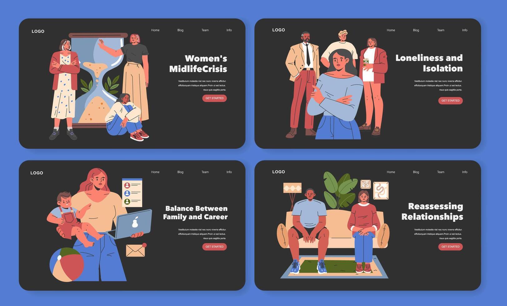 Women Midlife Crisis. Flat Illustration 53114982 Vector Art at Vecteezy