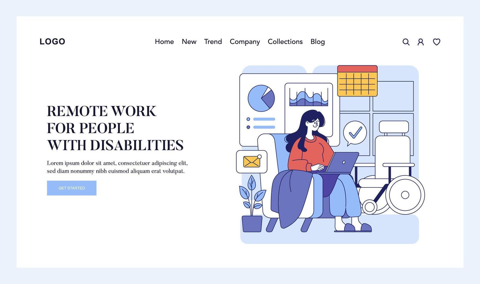 Inclusion In Media And Work. Flat Illustration vector