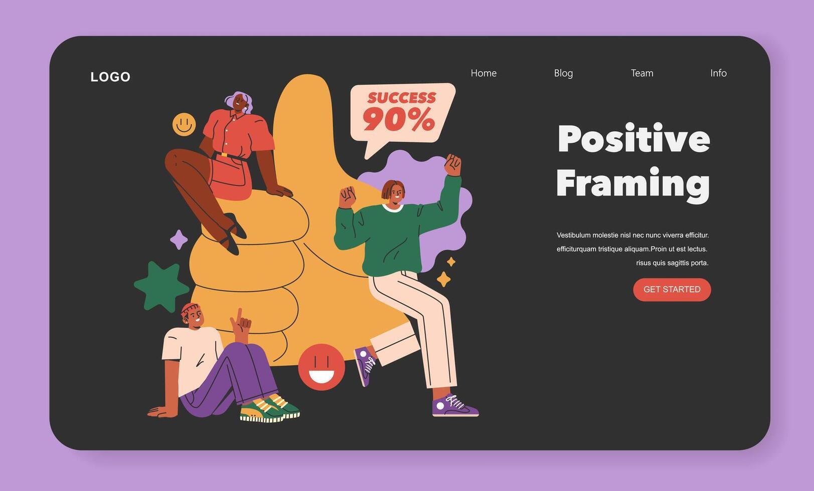 Cognitive Framing. Flat Illustration vector