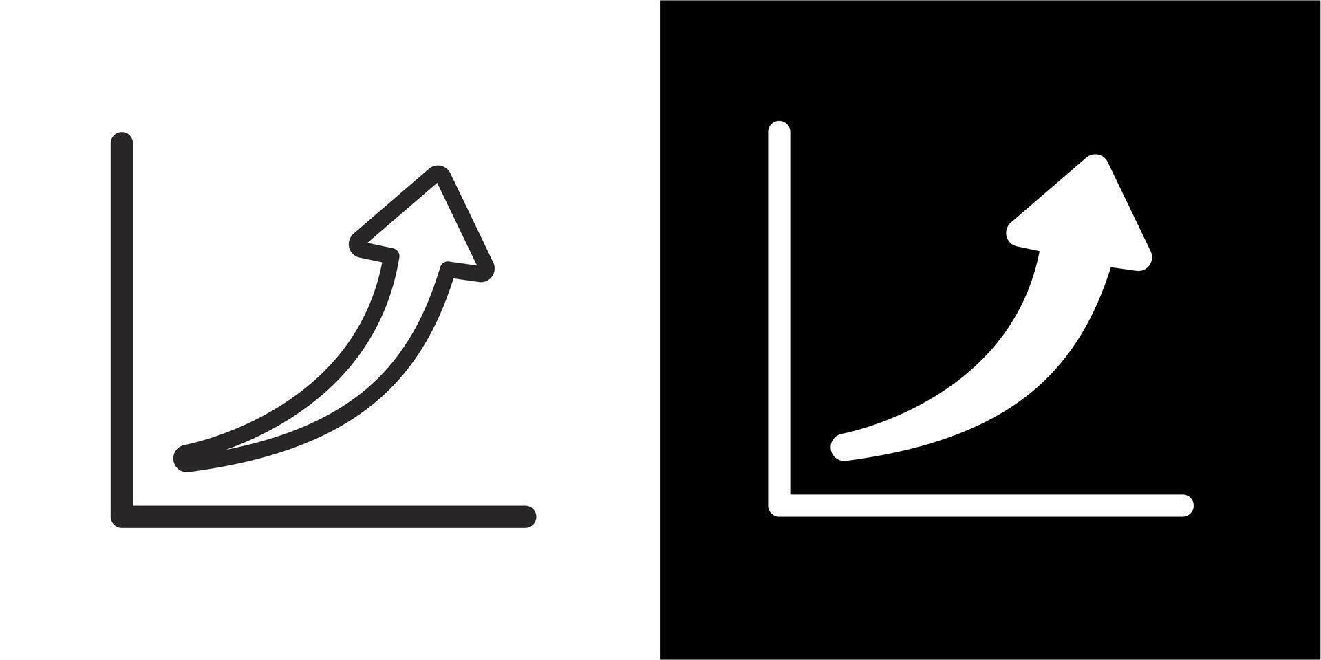 a black and white icon of an arrow going up vector
