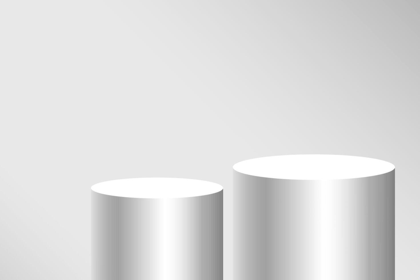 White and gray Circular Podium Background for Product Display vector