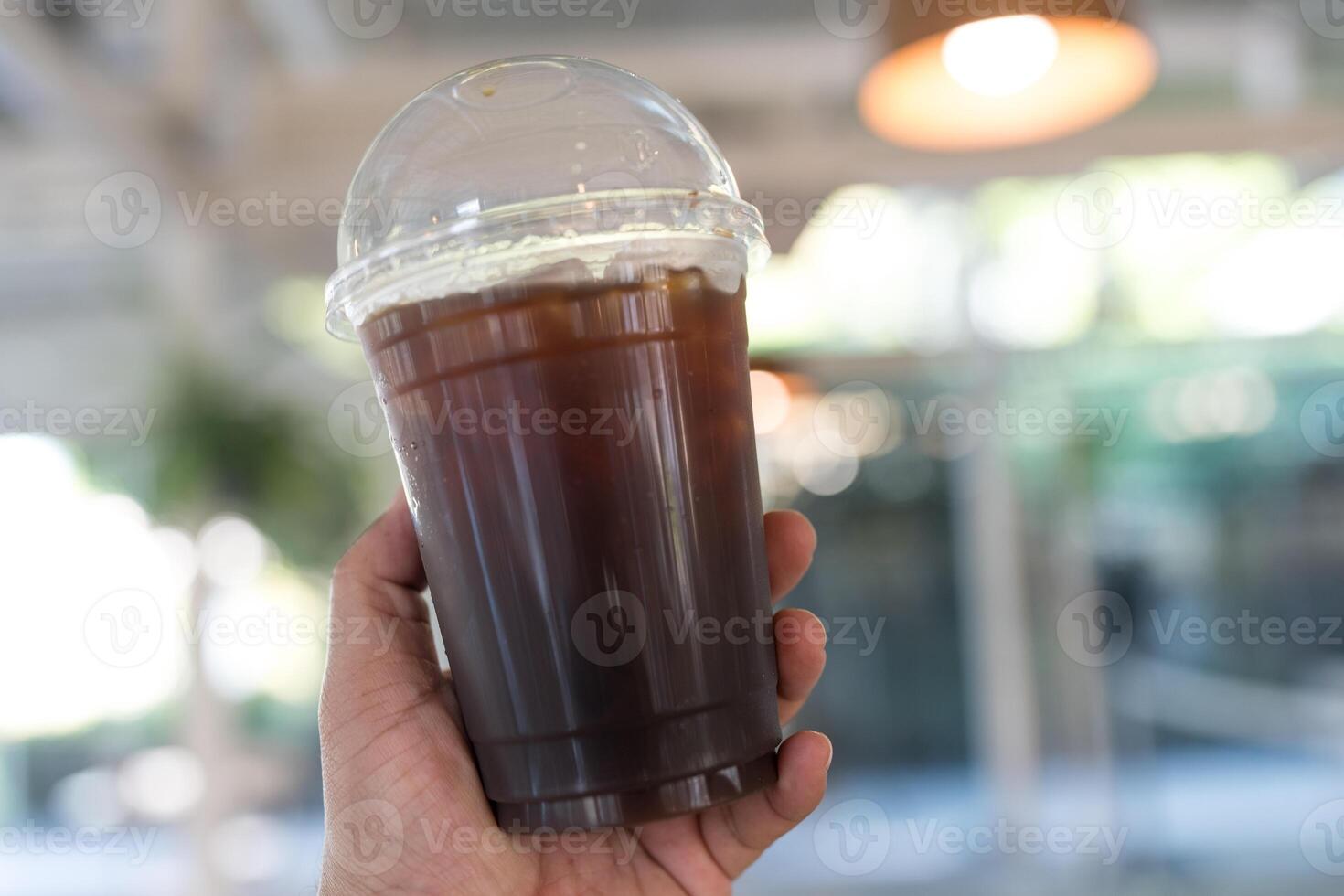 Tasty ice americano coffee photo