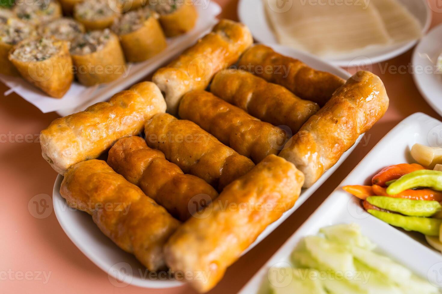 Nem nuong vietnamese pork sausage photo
