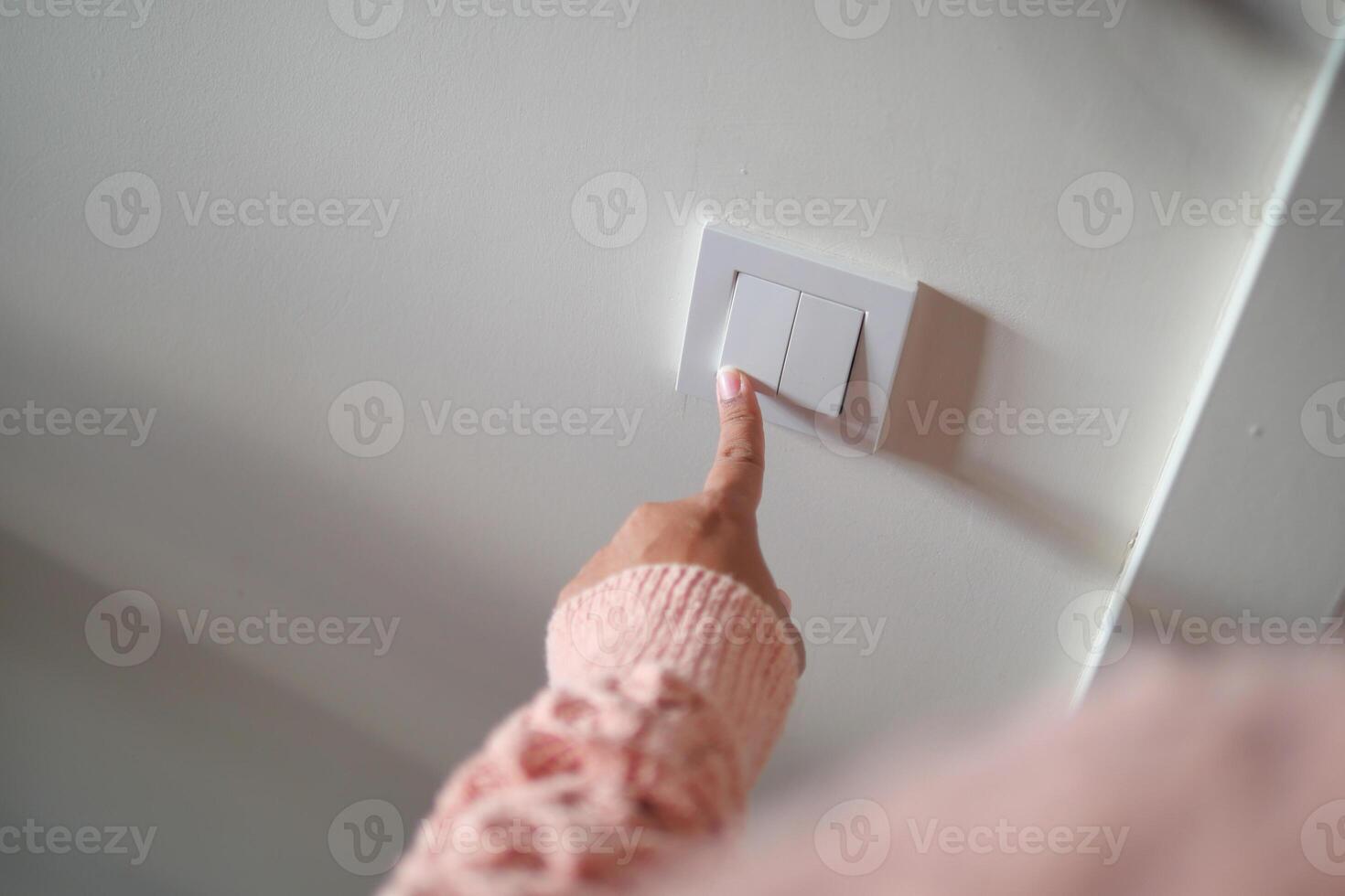 Turning On a Light Switch A Small Yet Significant Moment in Home Interior Design and Lifestyle photo