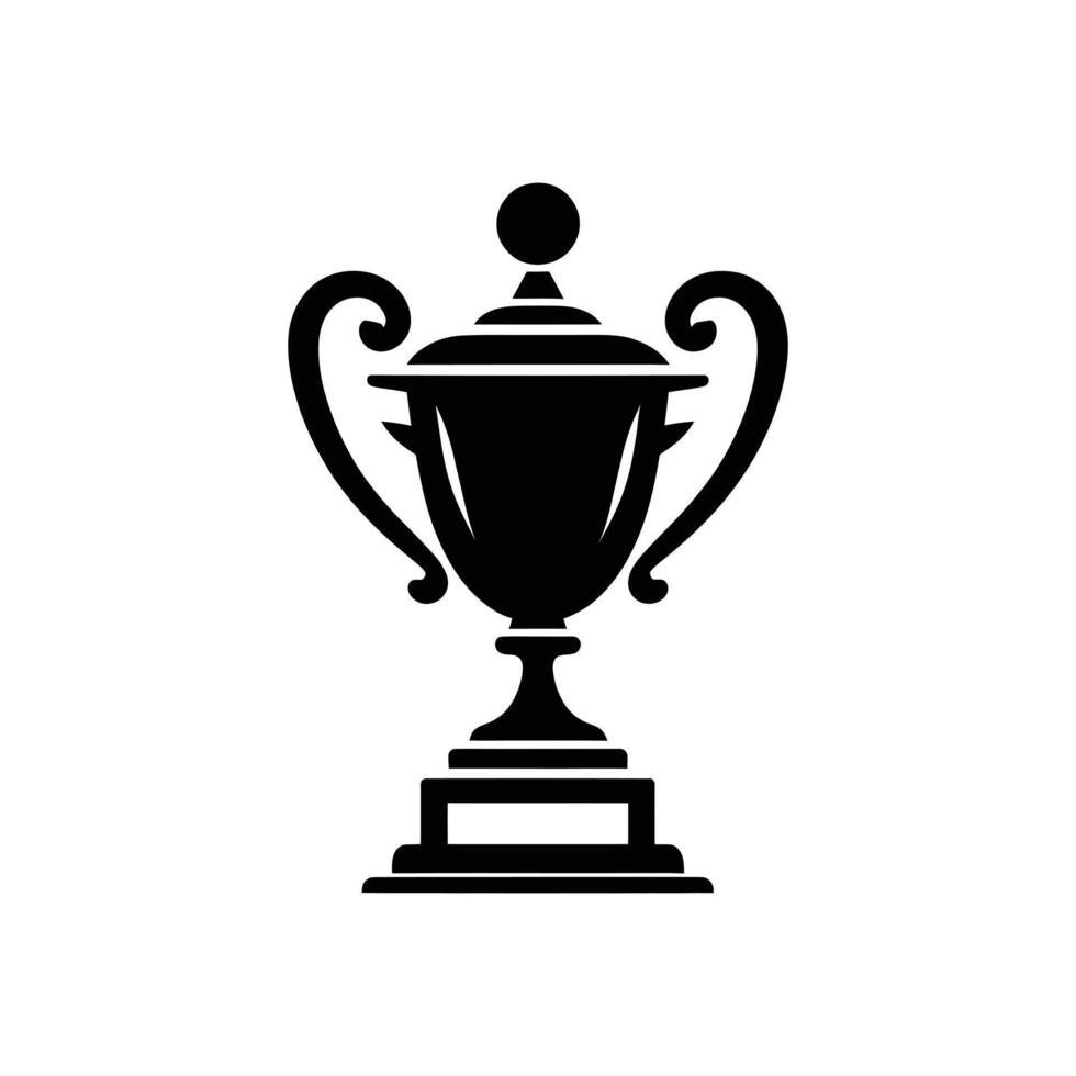 Award Trophy Silhouette Illustration for Graphic Design Projects vector
