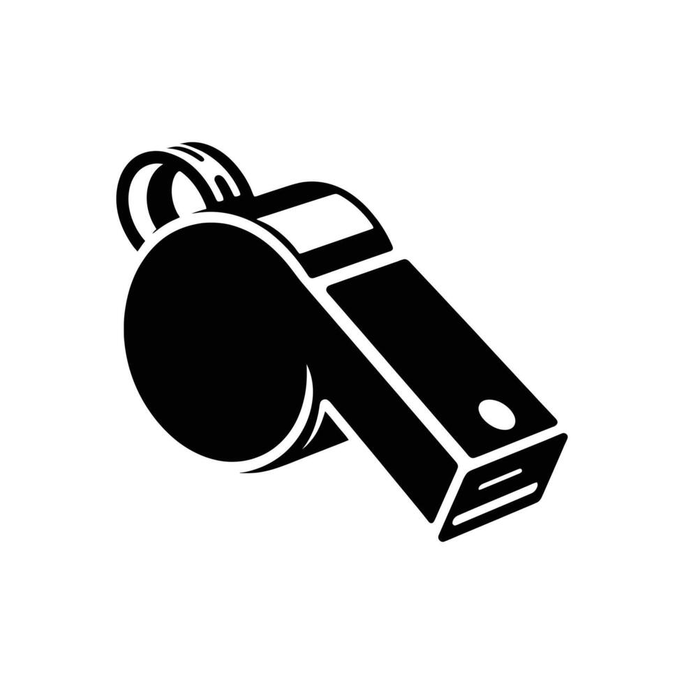 Minimalistic Whistle Icon Perfect for Coaching and Training Graphics vector