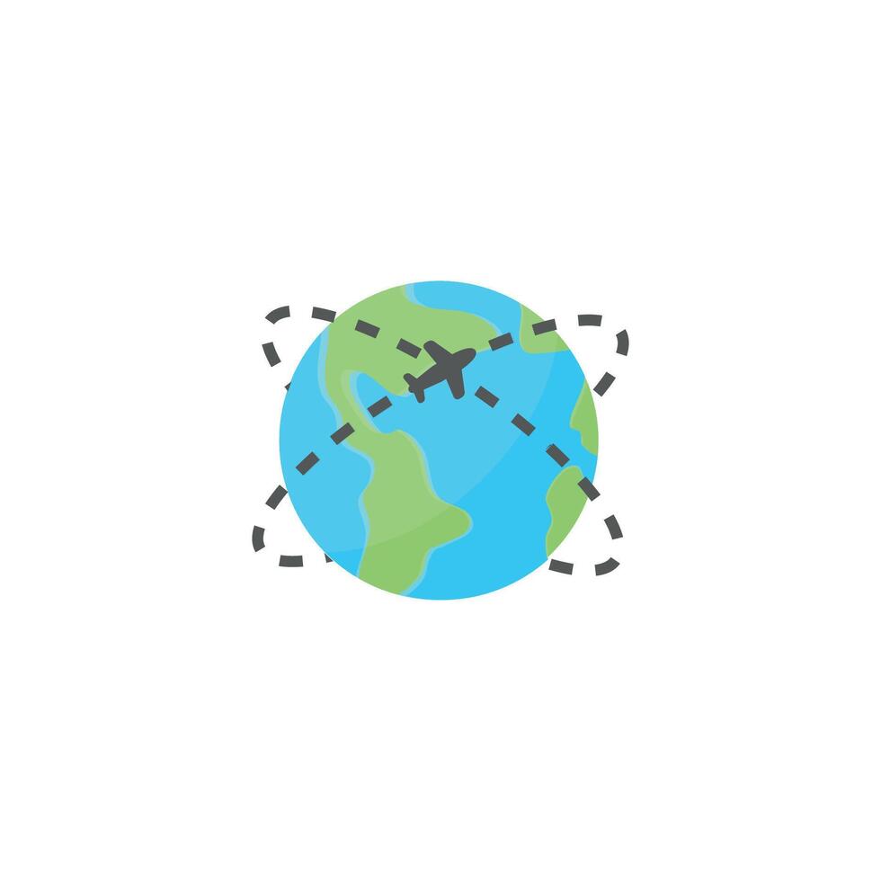 illustration of flight route design around the world. vector