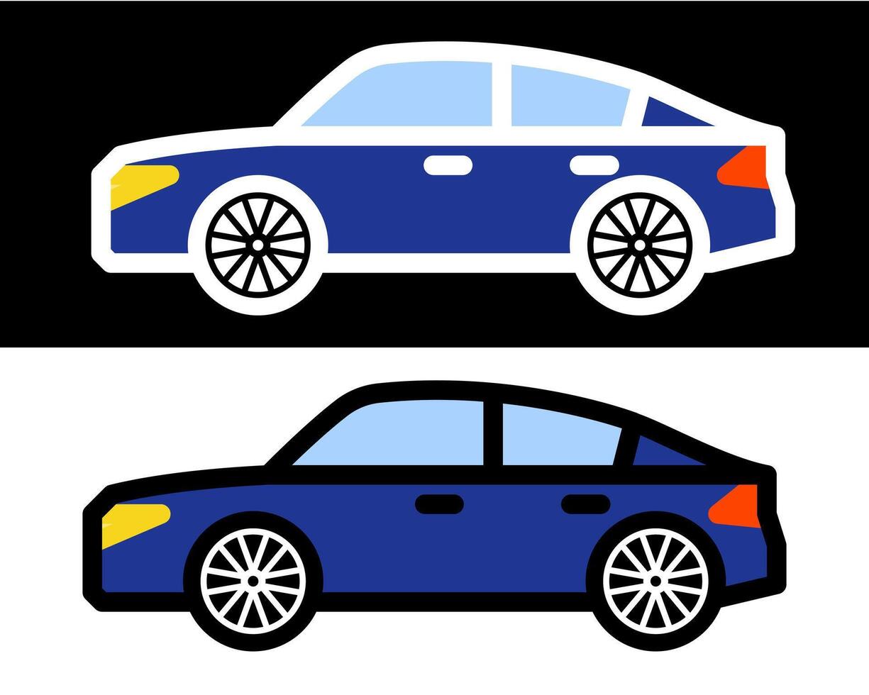 Family car illustration ideal for transportation, comfort, safety, and efficiency. Perfect for modern family travel vector