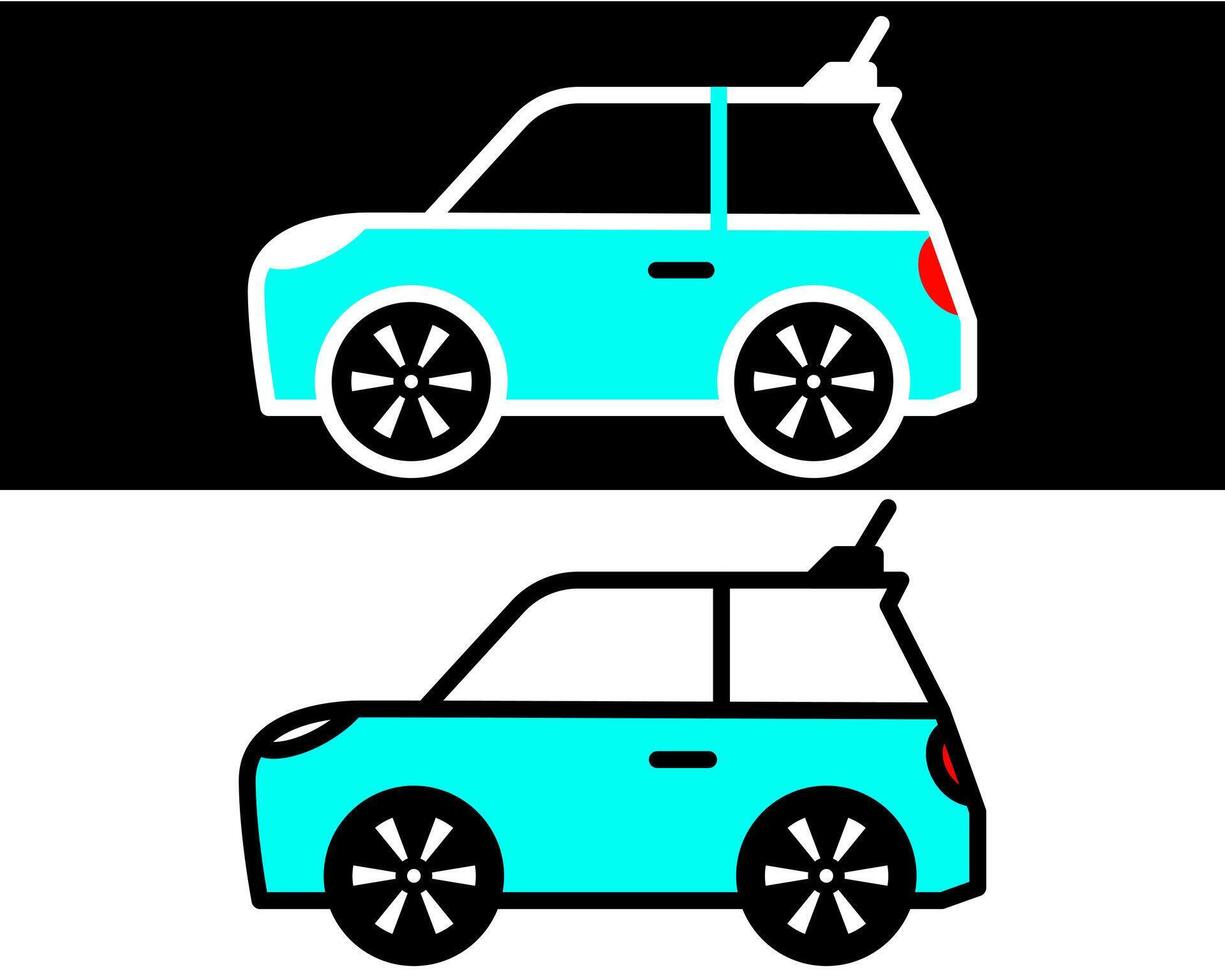 Electric vehicle car illustration for transportation needs, showcasing comfort, safety, and efficiency no polution. Perfect for modern car vector
