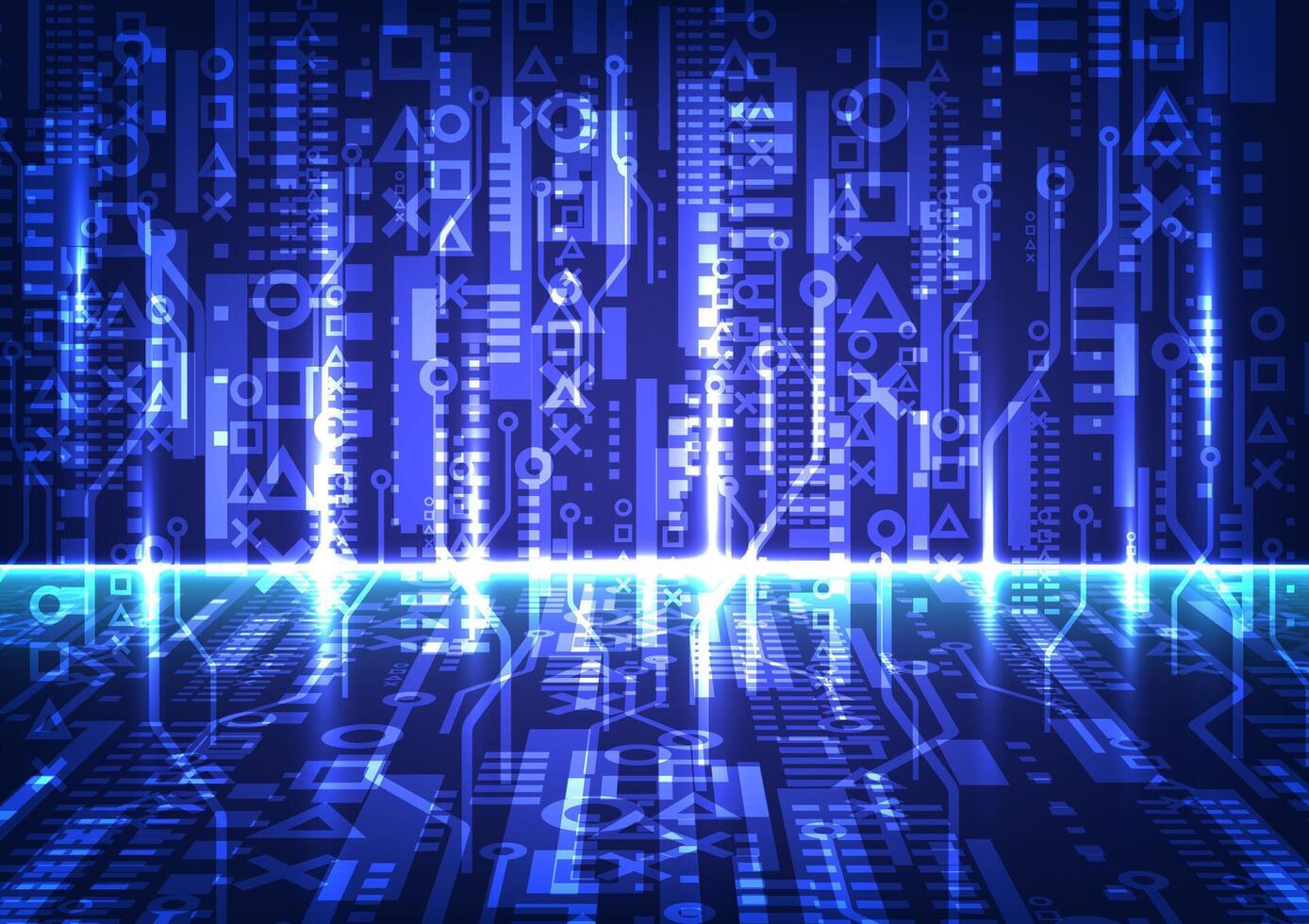 Abstract background with blue elements technology vector