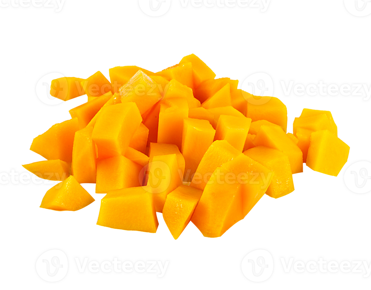 Mango slice cube food png