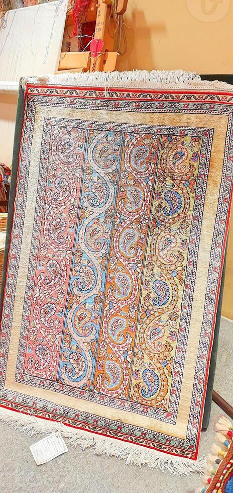 materials and equipment used in the making of the Turkish carpet in Turkey photo